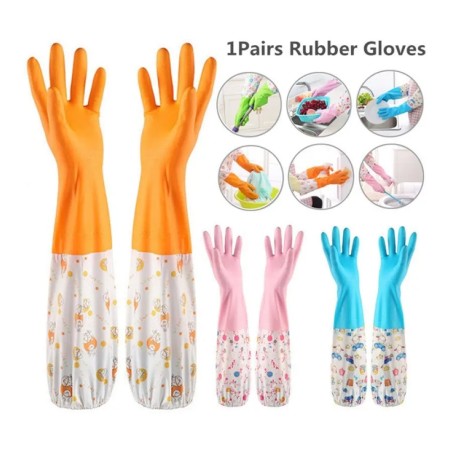 (২ জোড়া) Long Hand Gloves | Silicon